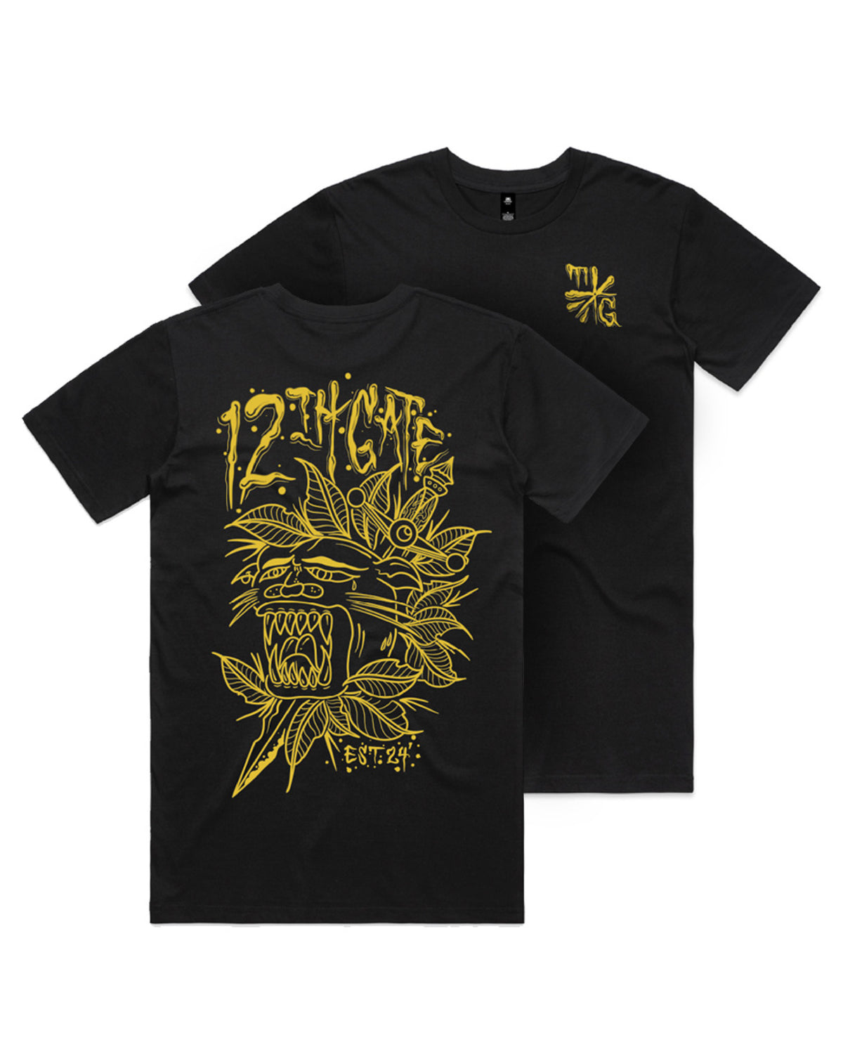 12th Gate Tattoo · Panther Unisex Tee
