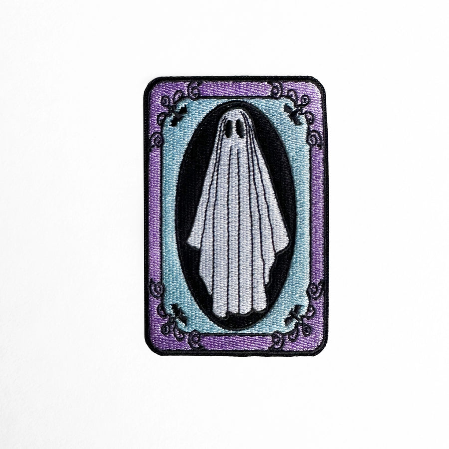 Spooky Cute Ghost Wearing Sheets · Patch