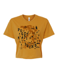 Puget Sound Map Variant · Cropped T-Shirt