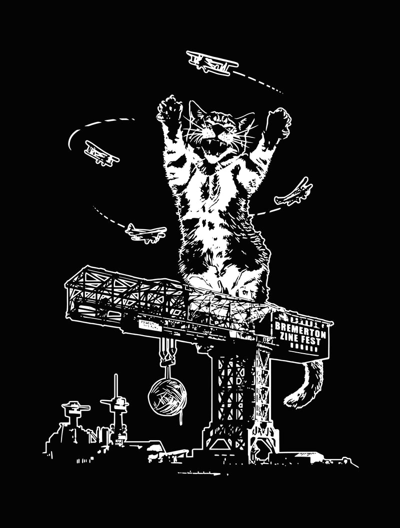 Bremerton Zine Fest  ·  Kitty Kaiju 2023 T-Shirt