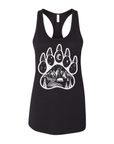 Bear Paw · White Ink · Racerback Tank