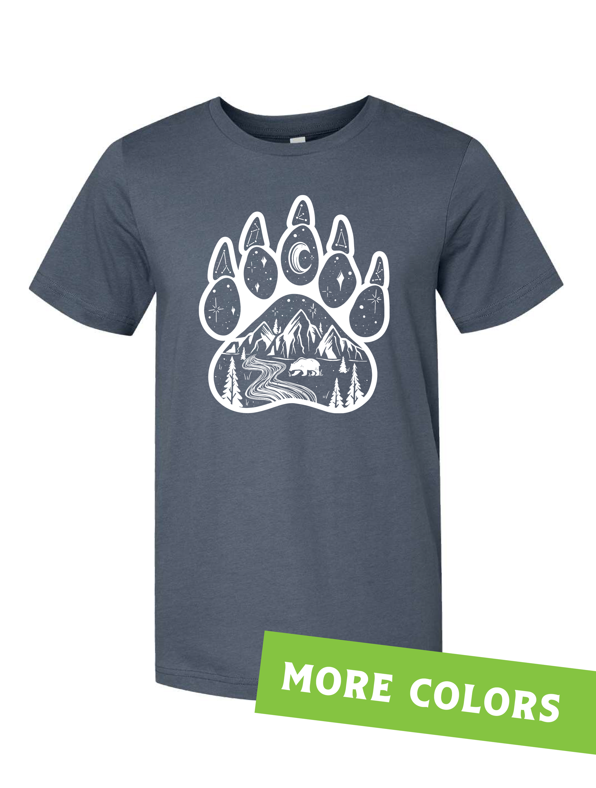 Bear Paw · White Ink · Unisex T-Shirt