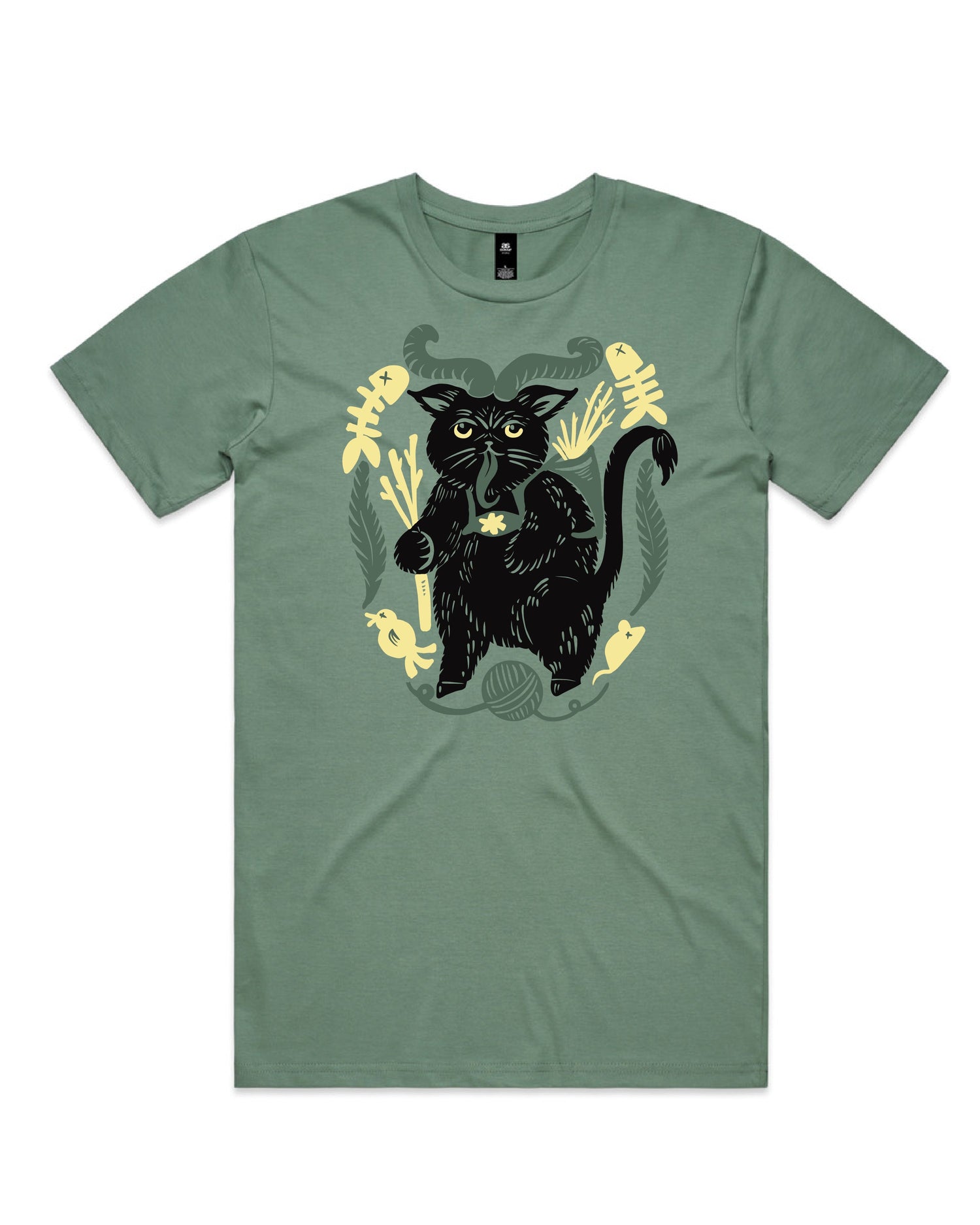 Krampus Kitty · Sage T-Shirt