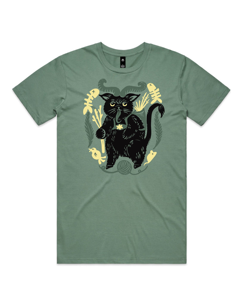 Krampus Kitty · Sage T-Shirt