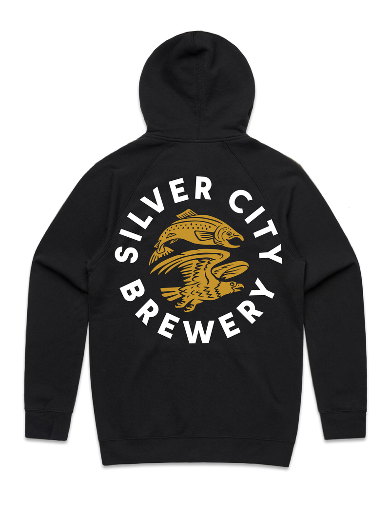 Silver City Brewery · Sea & Sky Black Zip Hoodie