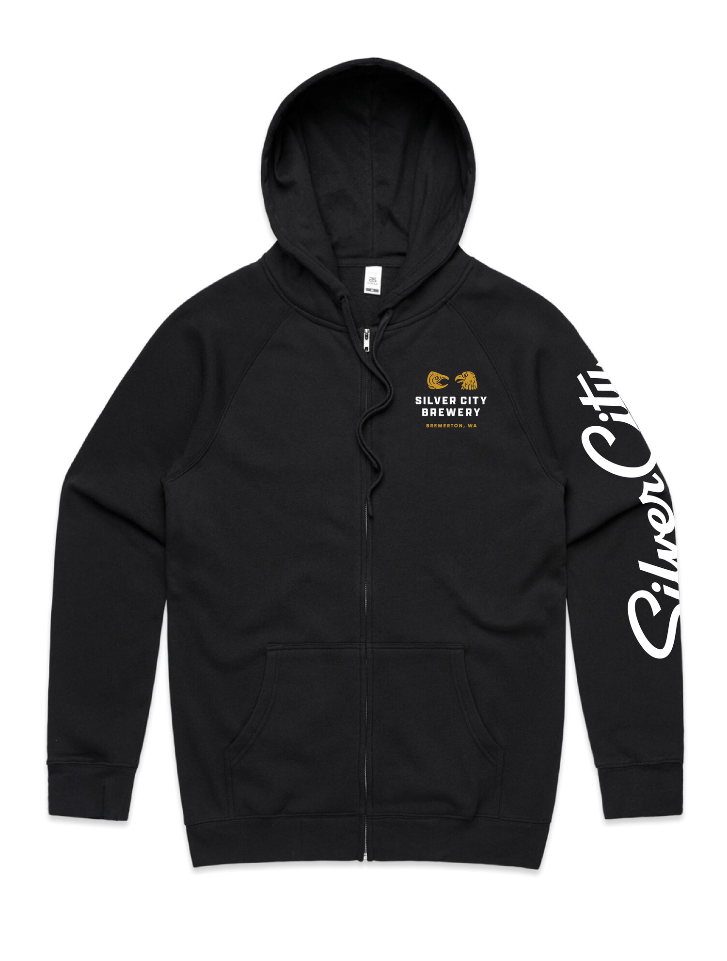 Silver City Brewery · Sea & Sky Black Zip Hoodie
