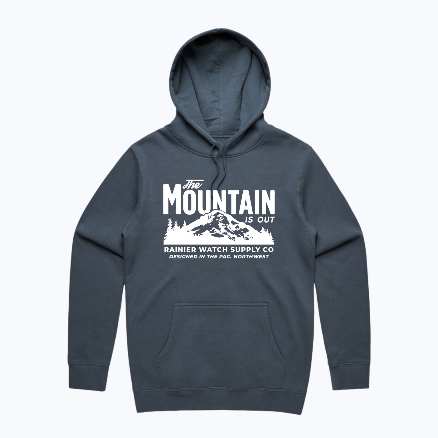 The Mountain is out Hoodie Sweatshirt - Slate Blue