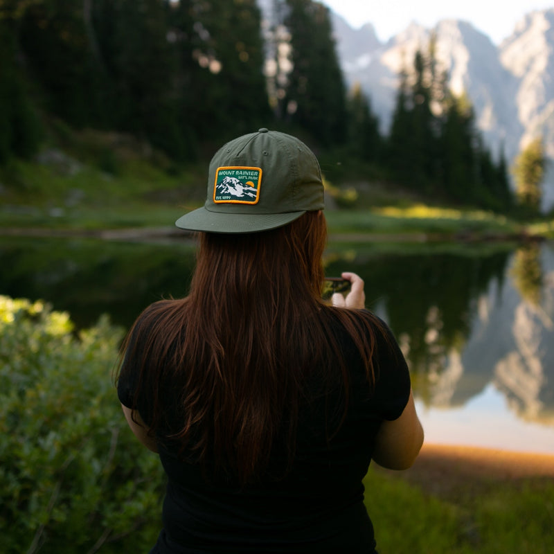 Mount Rainier National Park Est 1899 Recycled Nylon Cap