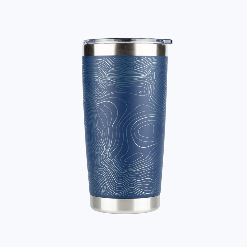Mount Rainier National Park Topo Travel Coffee Tumbler (20oz) - Navy