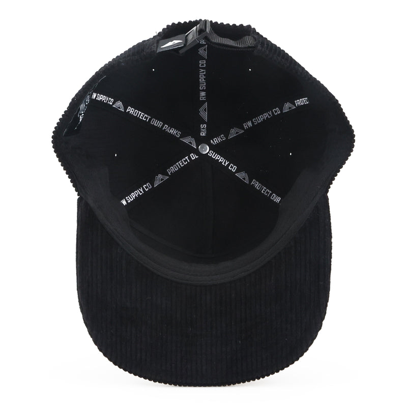 Neon Sunset Corduroy Cap - Black