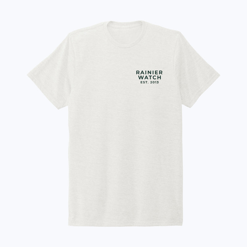 The Mountain Is Out Unisex Eco Tee - Double Sided - White
