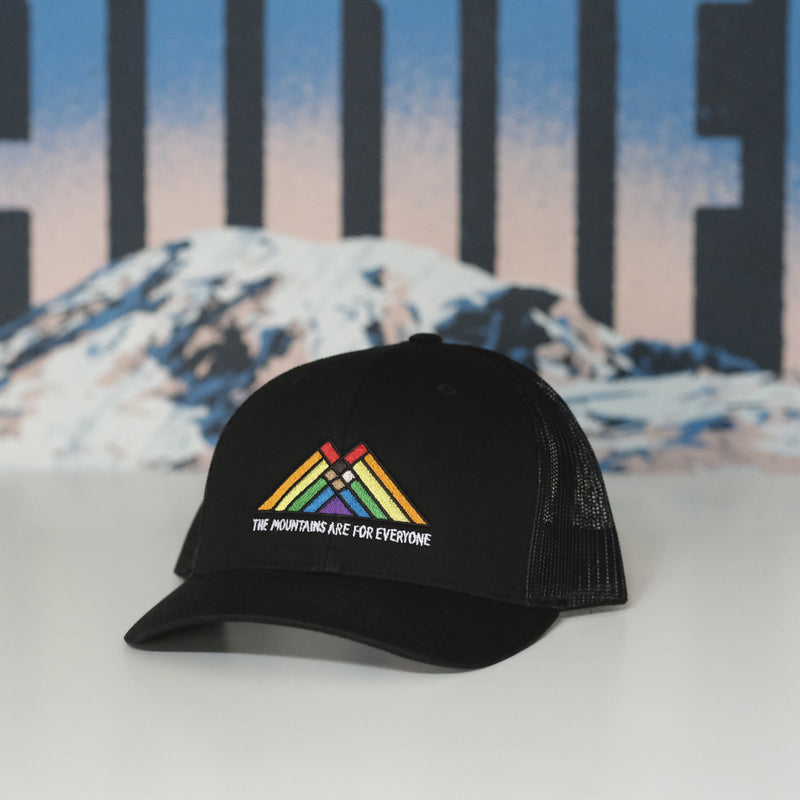 The Mountains Are For Everyone Trucker Cap | Embroidered Mesh Cap