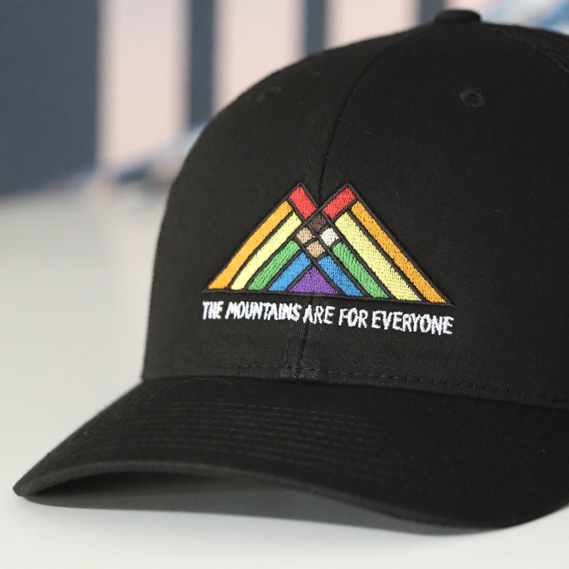 The Mountains Are For Everyone Trucker Cap | Embroidered Mesh Cap