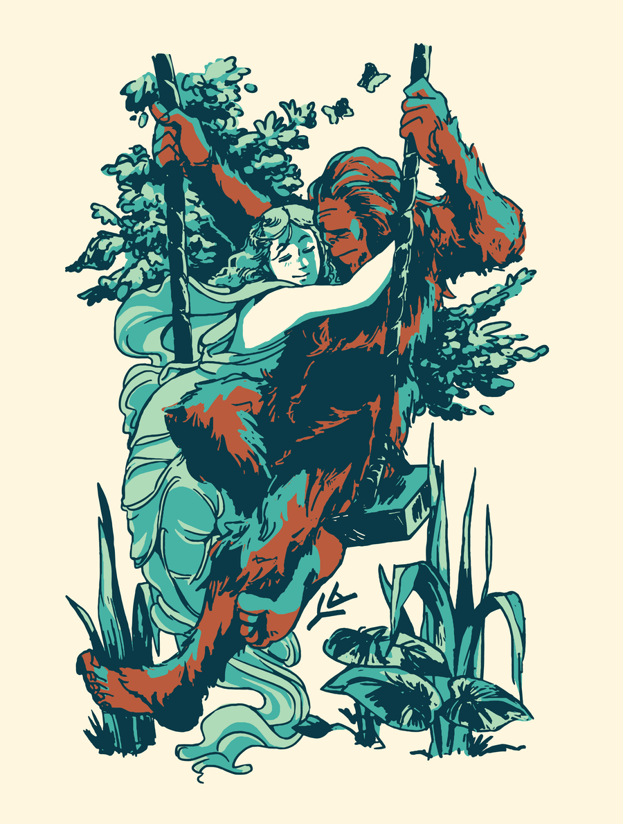 Swingin' With Sasquatch · Screen Print