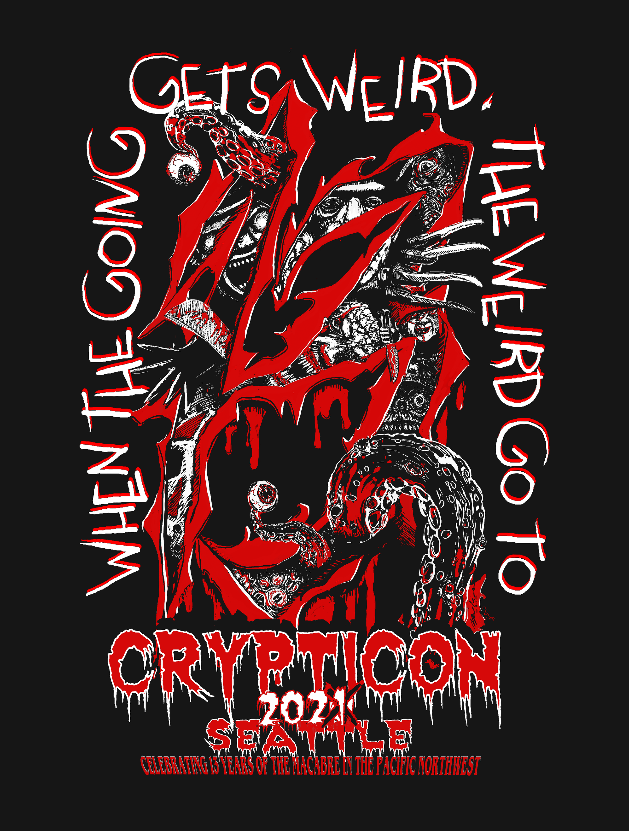 Crypticon 2021 Going Get&#39;s Weird · Ladies V-Neck