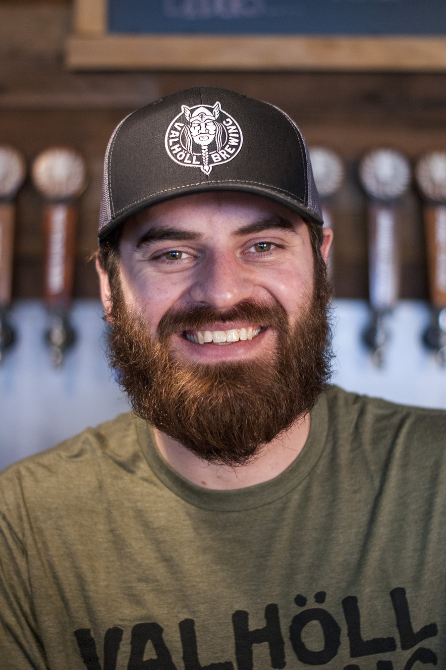 Valhöll Brewing · Black/Charcoal Trucker Hat
