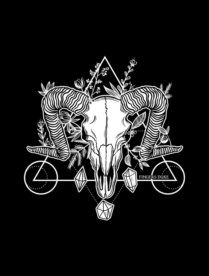 Goat Skull · Zip Up Hoodie