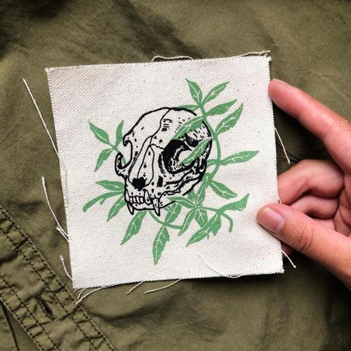 Cat Skull Catnip · Canvas Patch