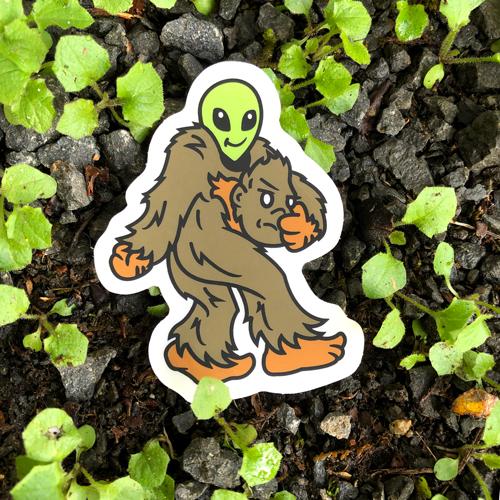 Sasquatch Alien · Vinyl Sticker