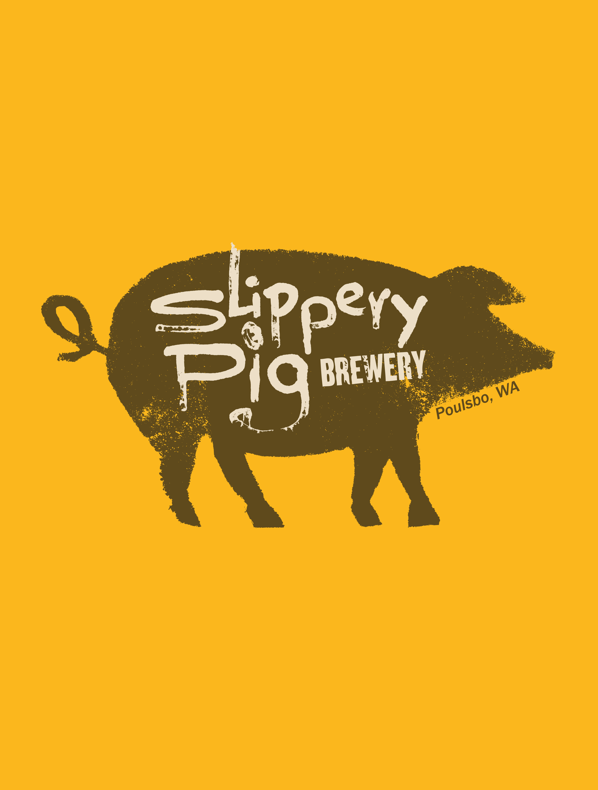 Slippery Pig · Golden Yellow Racerback Tank