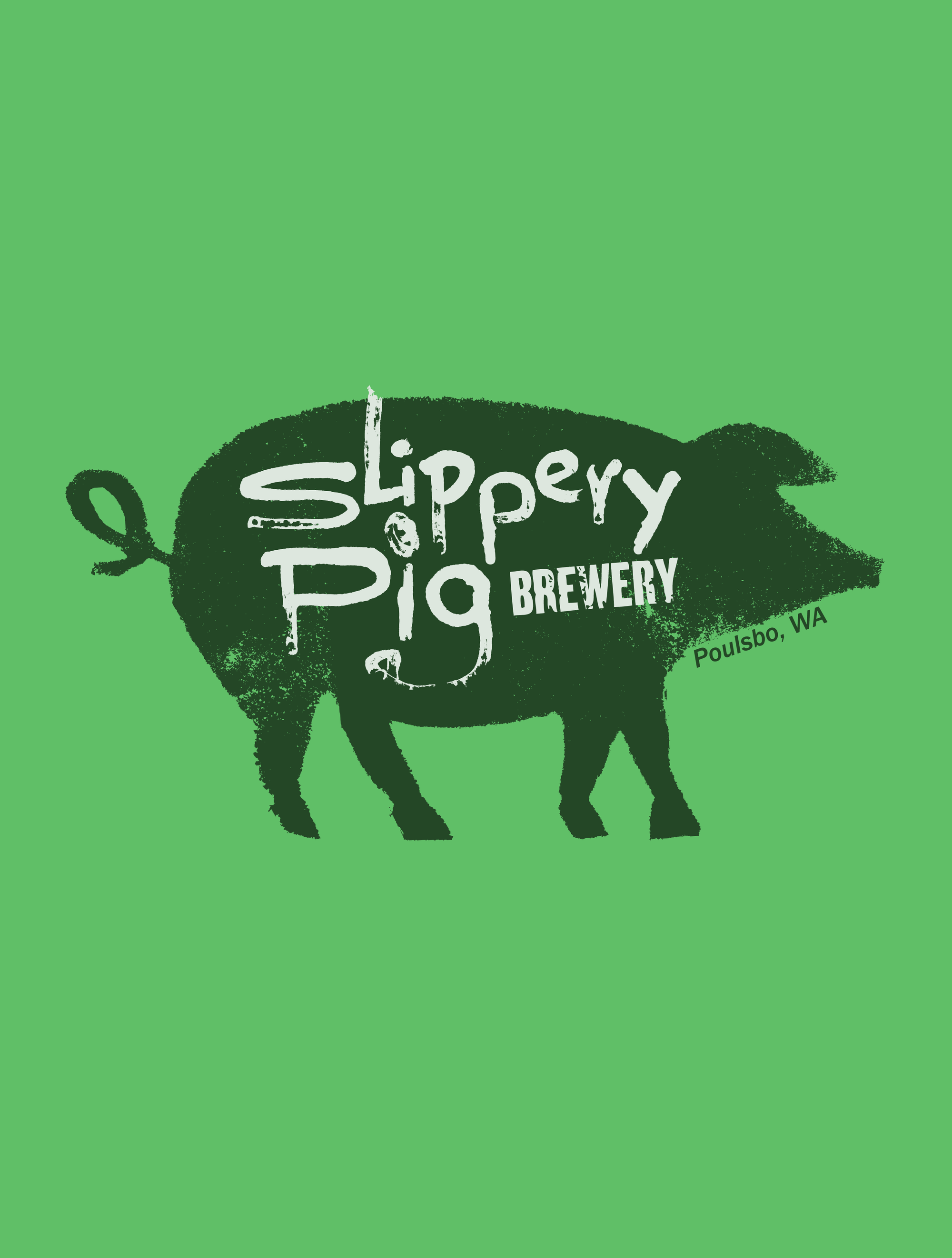 Slippery Pig · Green Racerback Tank