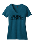 Valhöll · Women's Turquoise Fleck V-Neck Tee