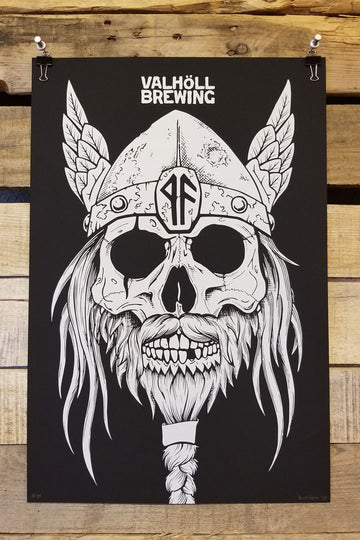 Valholl Brewing Skullface Poster Print